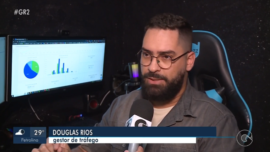 Douglas Rios entrevistado na Rede Globo